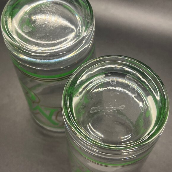 MSU Mich State Green‎ & Gold Trimmed MCM Vintage High Ball Glass Tumblers Set 2 - Picture 7 of 9
